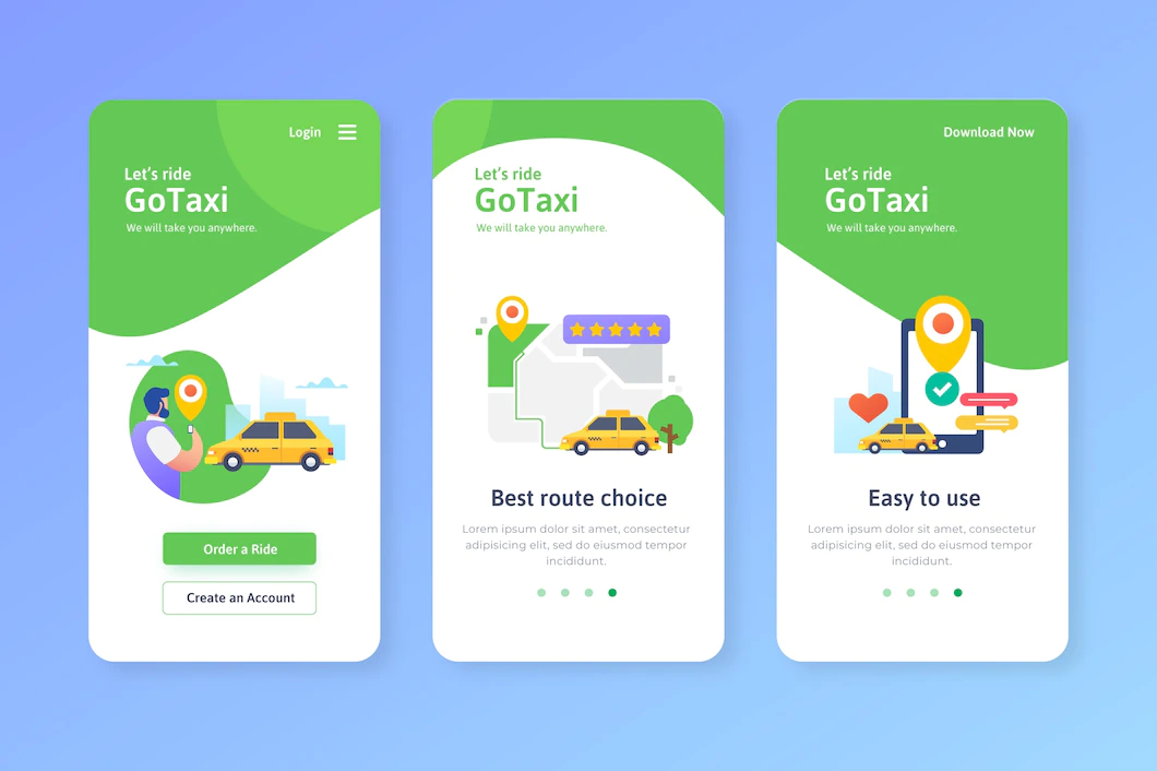 Taxi Service Onboarding App Screens 52683 32059