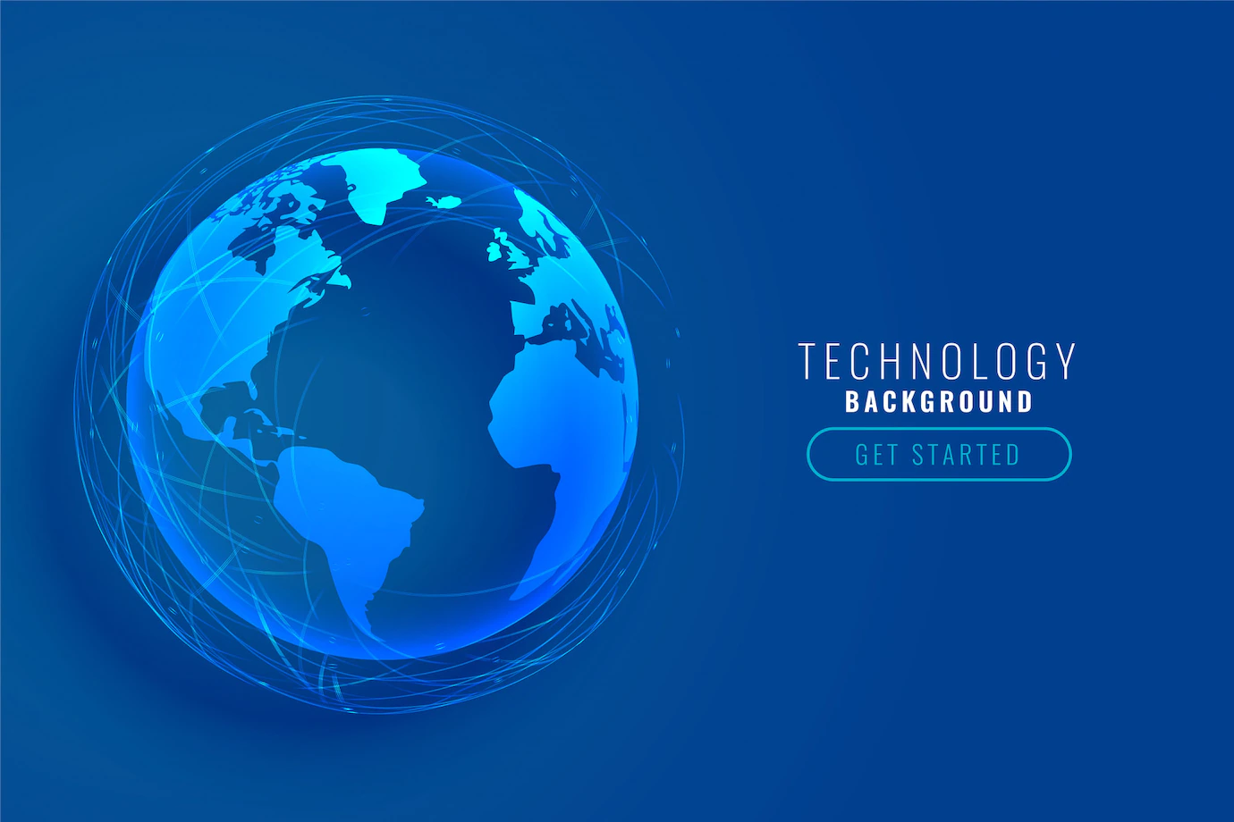 Technology Earth With Global Network Lines Design 1017 27070
