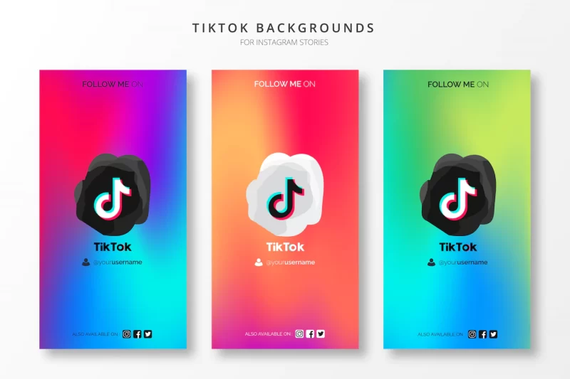 Tik tok insta stories collection Free Vector