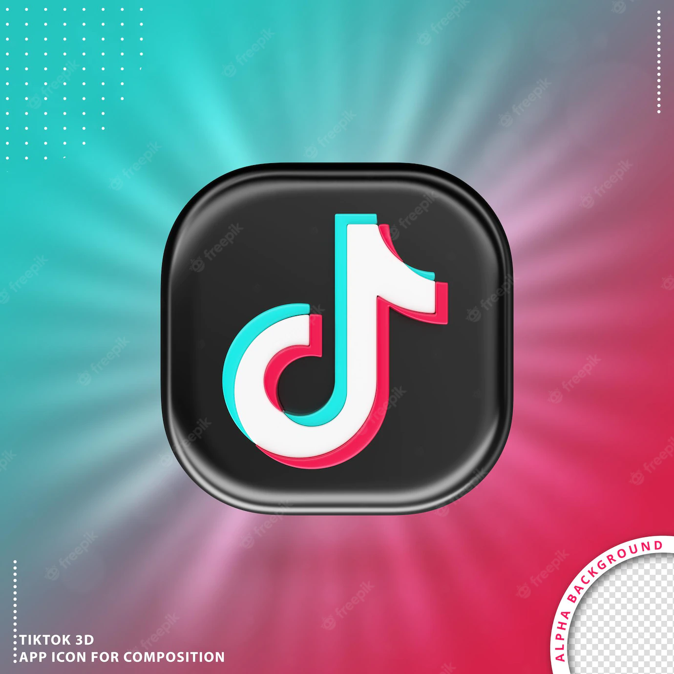 Tiktok 3d Aplication Icon 364106 121