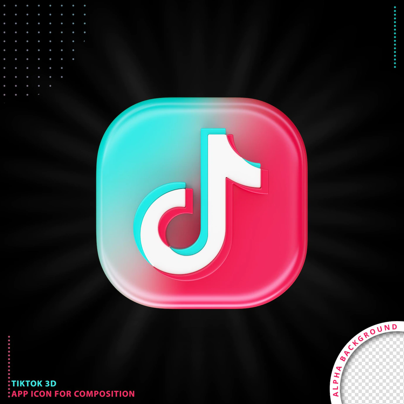 Tiktok 3d Aplication Icon 364106 124