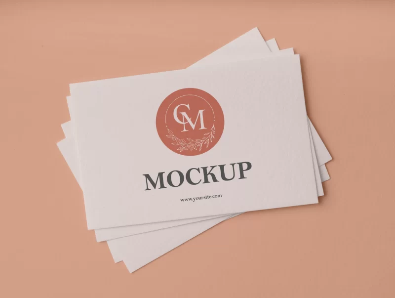 Top view elegant business cards mockup Free Psd
