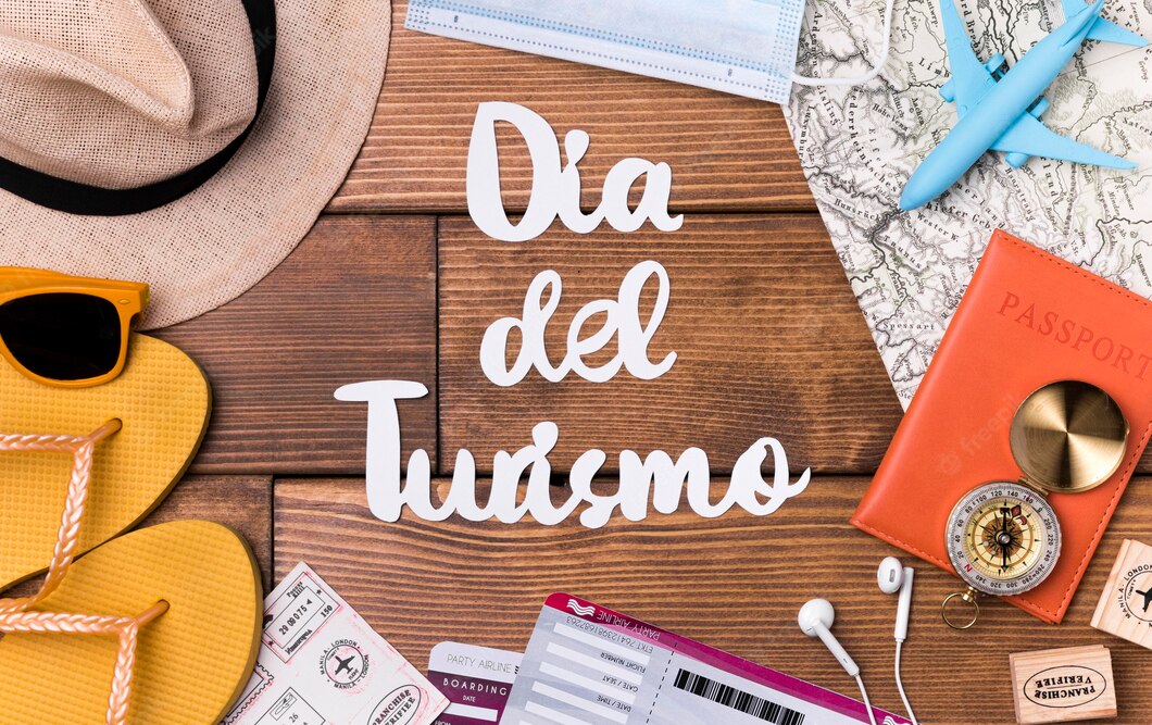 Top View World Tourism Day Lettering 23 2148608863