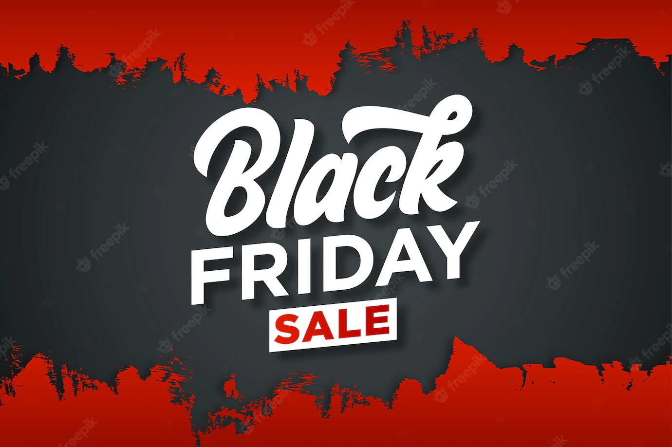 Trendy Black Friday Sticker With Drak Background Red Grunge 36662 752