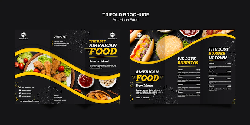 Trifold Brochure American Food 23 2148484453