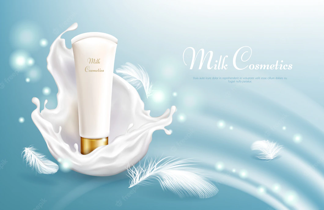 Vector 3d Realistic Milk Cosmetic White Tube Soft Light Cosmetics 33099 1154