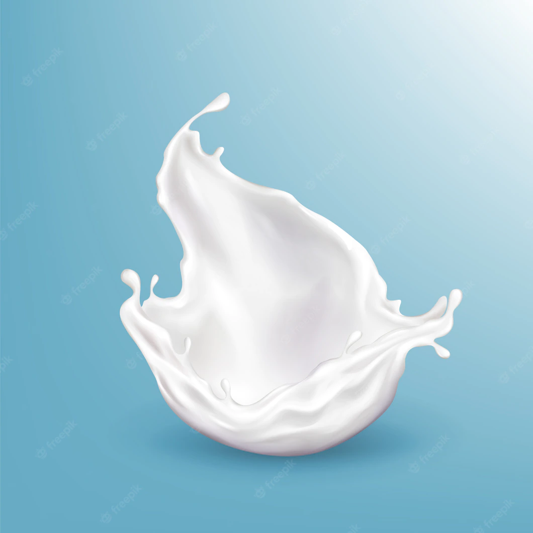 Vector 3d Realistic Milk Splashing Bright Beverage Isolated Blue Background 33099 1232