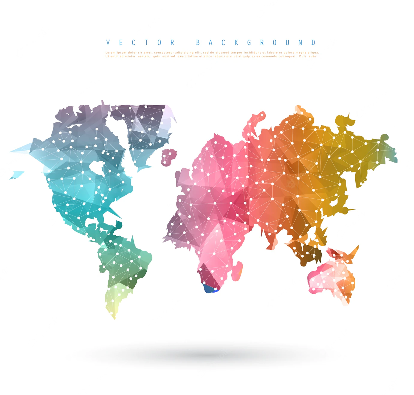 Vector Abstract Telecommunication Earth Map 2065 120