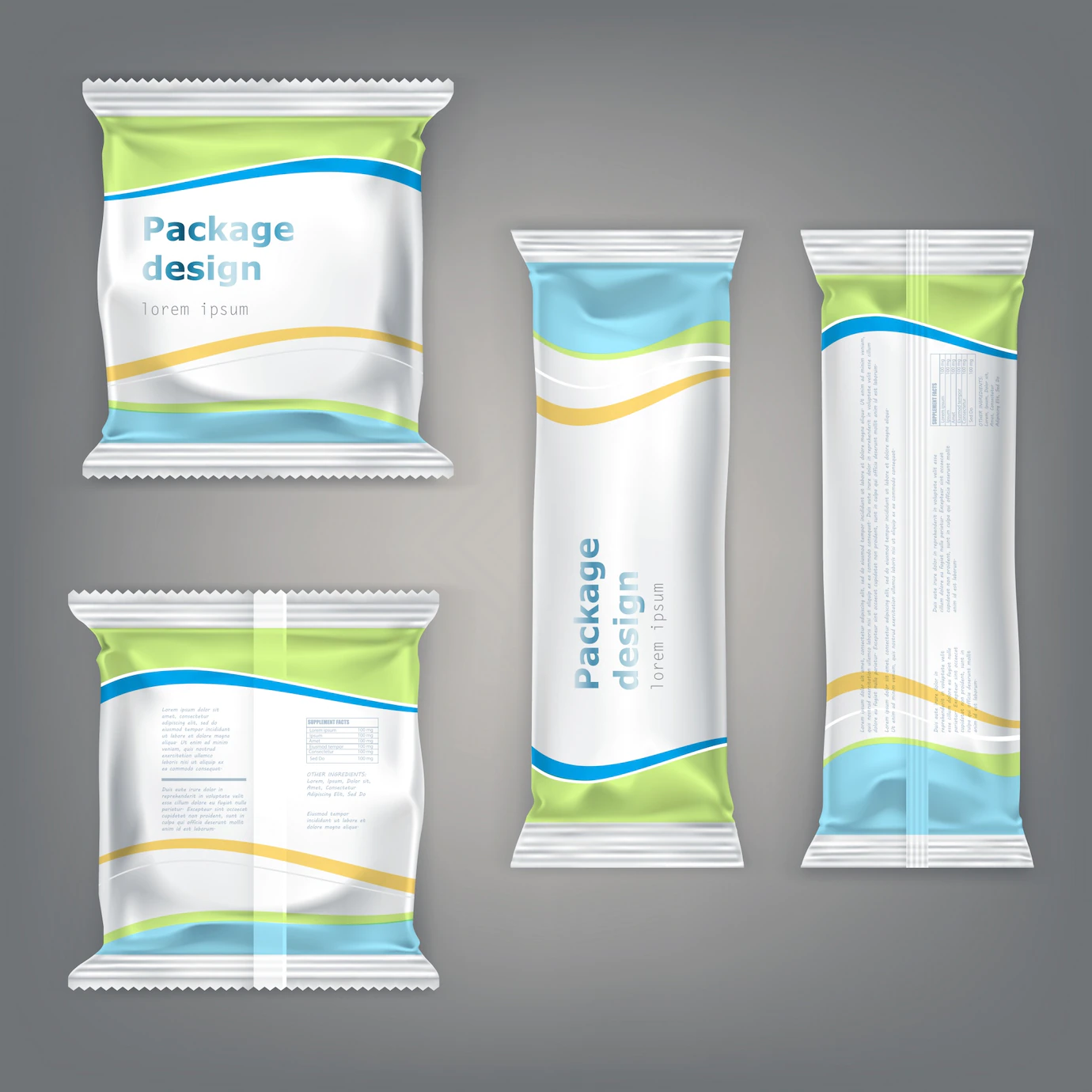 Vector Set Packaging Snacks Biscuits Chocolate Candy Bars Crackers 1441 384