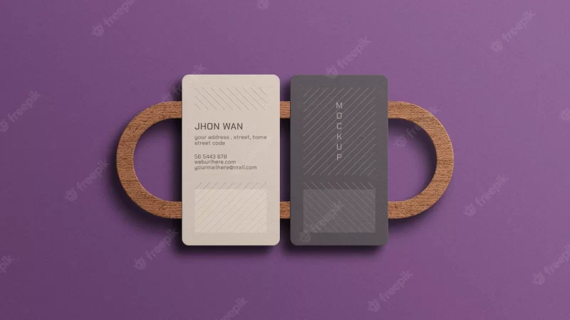 Vertical business card mockup Free Psd