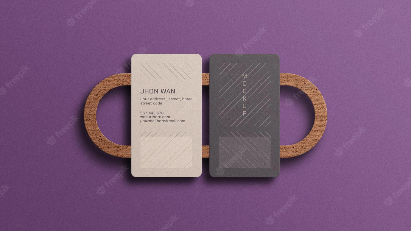 Vertical Business Card Mockup 439185 4353