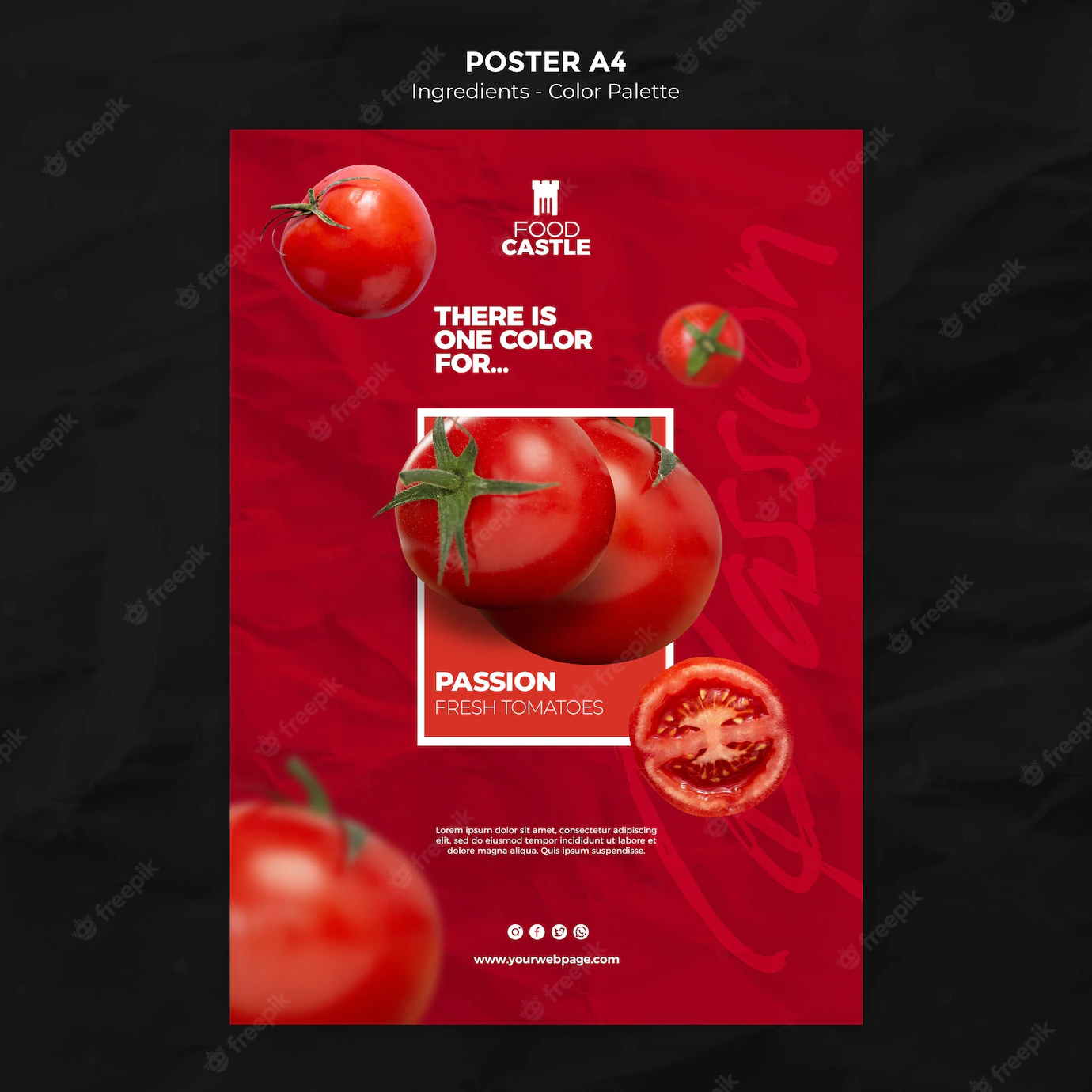 Vertical Poster Template With Tomato 23 2148815077