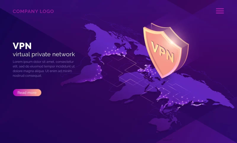 Vpn virtual private network isometric landing page Free Vector Vpn virtual private network isometric landing page Free Vector