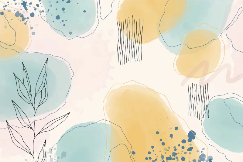 Watercolor abstract doodle background Free Vector