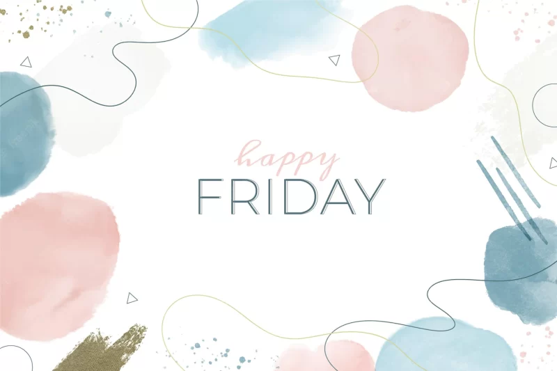 Watercolor illustration happy friday Free Vector