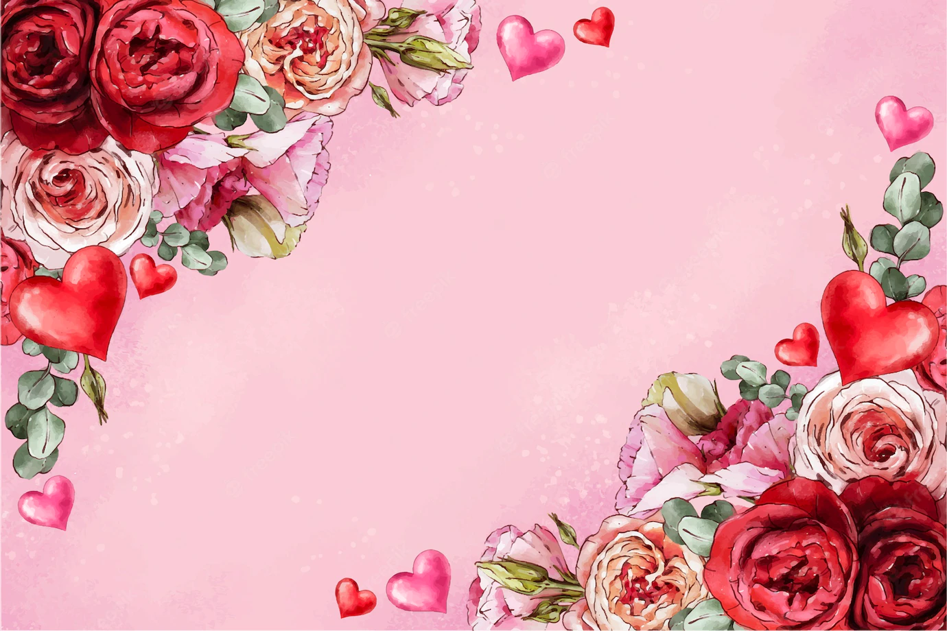 Watercolor Valentine S Day Background 52683 79926