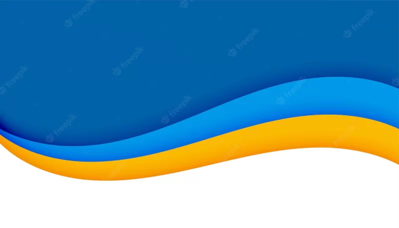 Wavy shape business background in paper cut style Free Vector