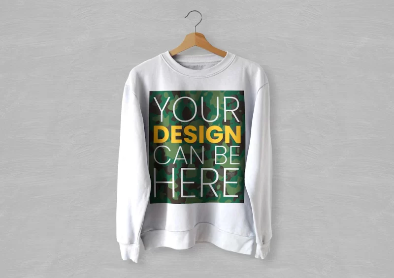 White front sweater mockup Free Psd