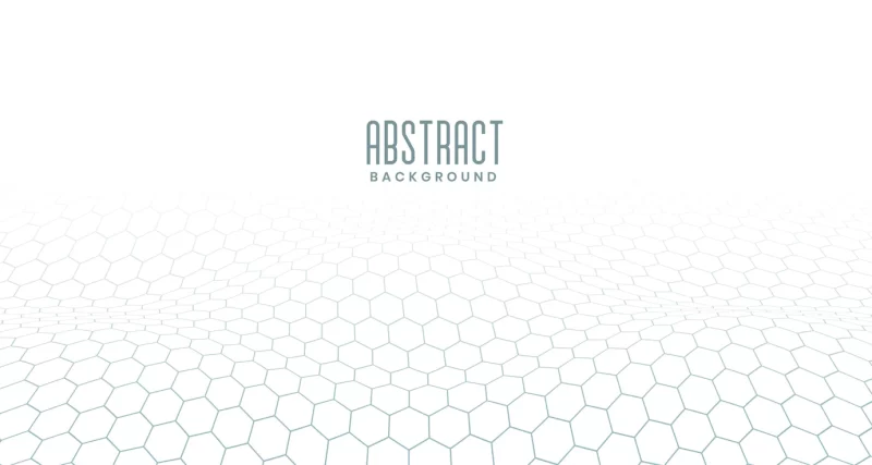 White hexagonal digital abstract background Free Vector