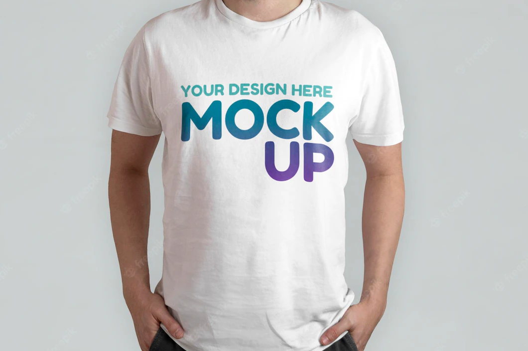 White T Shirt Model Front View Mockup 125540 861