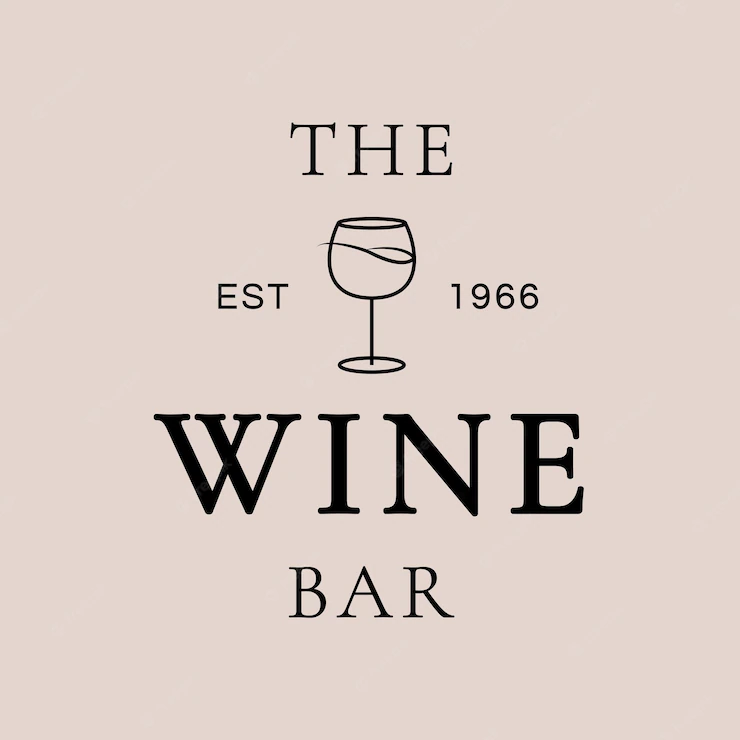 Wine Bar Logo Template With Minimal Wine Glass 53876 117633
