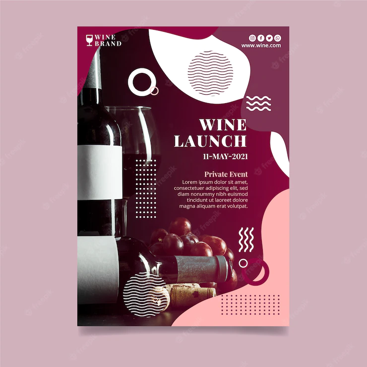 Wine Launch Poster Template 23 2148973351