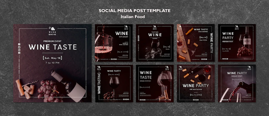 Wine Social Media Post Template 23 2148559353