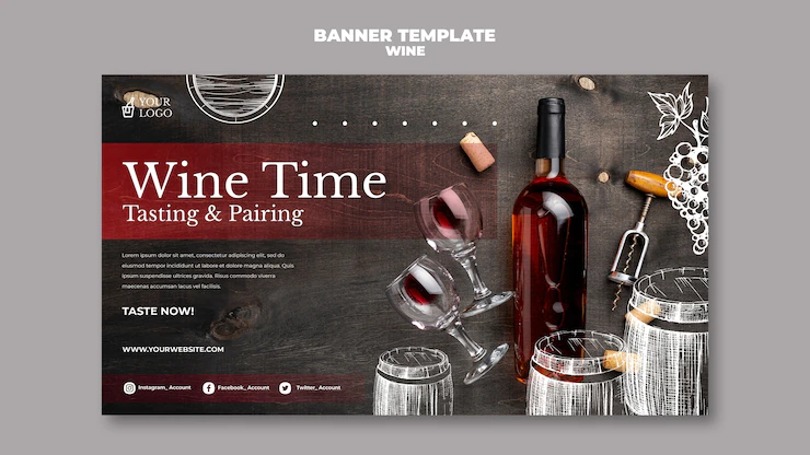 Wine Tasting Banner Template Design 23 2148536317