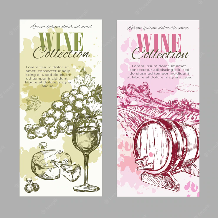 Wine Vineyard Label Set 1284 35918