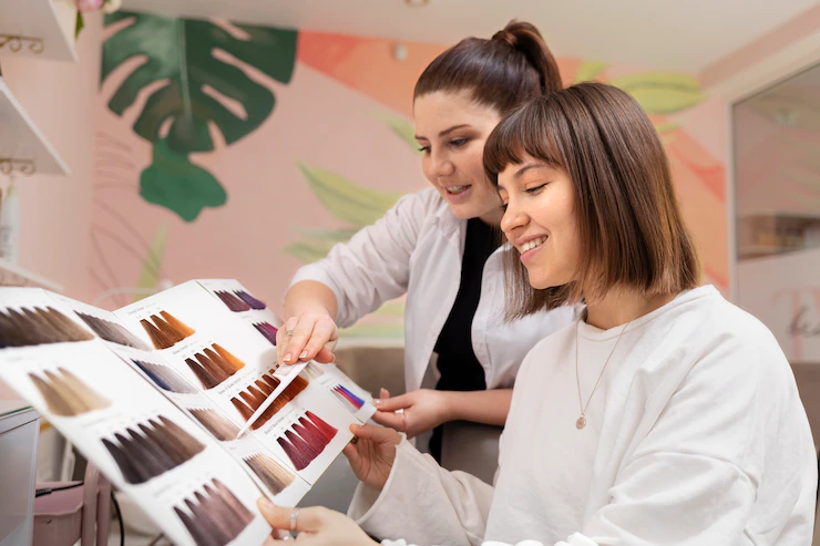 Woman Getting Treatment Hairdresser Shop 23 2149229742