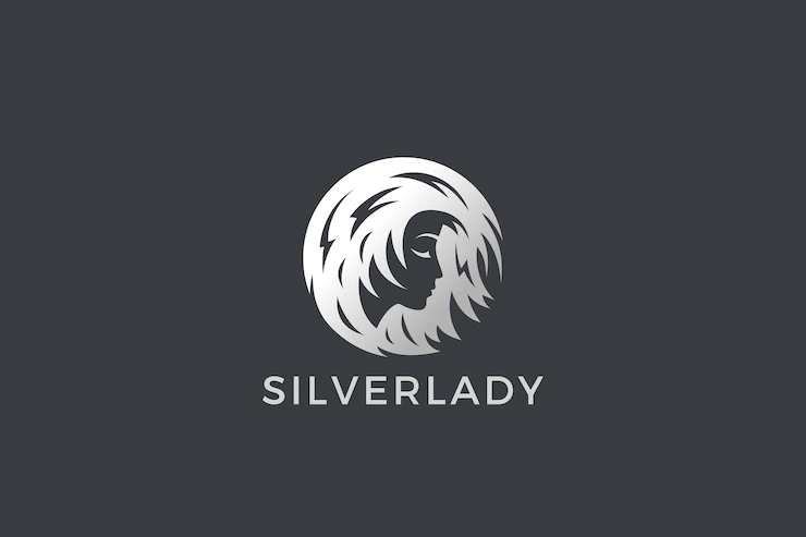 Woman Girl Logo Abstract Circle Shape Design Night Lady Logotype 126523 2777