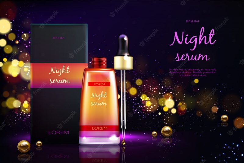 Womens cosmetics product 3d realistic vector ad banner. Free Vector