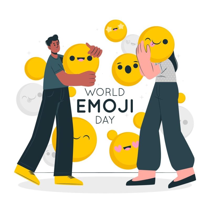 World emoji day concept illustration Free Vector