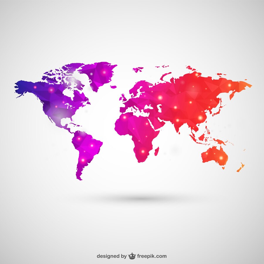 World Map Polygonal Style 23 2147493735