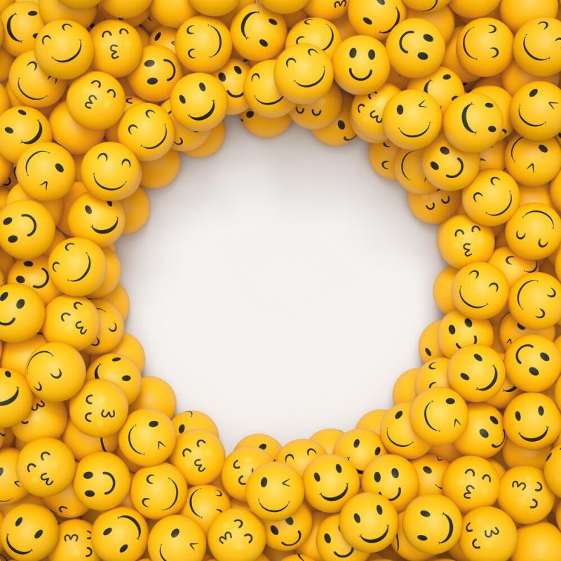 World smile day emojis arrangement Free Photo