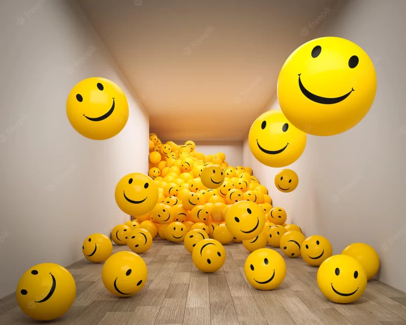 World smile day emojis arrangement Free Photo