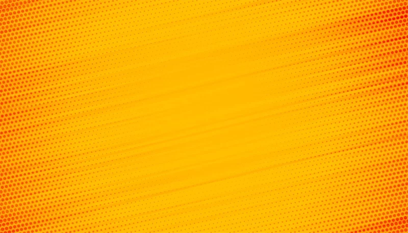 Yellow background with halftone lines design Free Vector