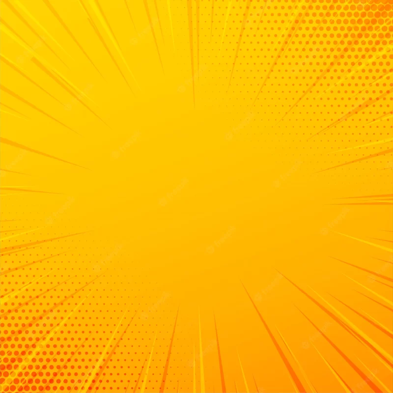 Yellow comic zoom lines background Free Vector