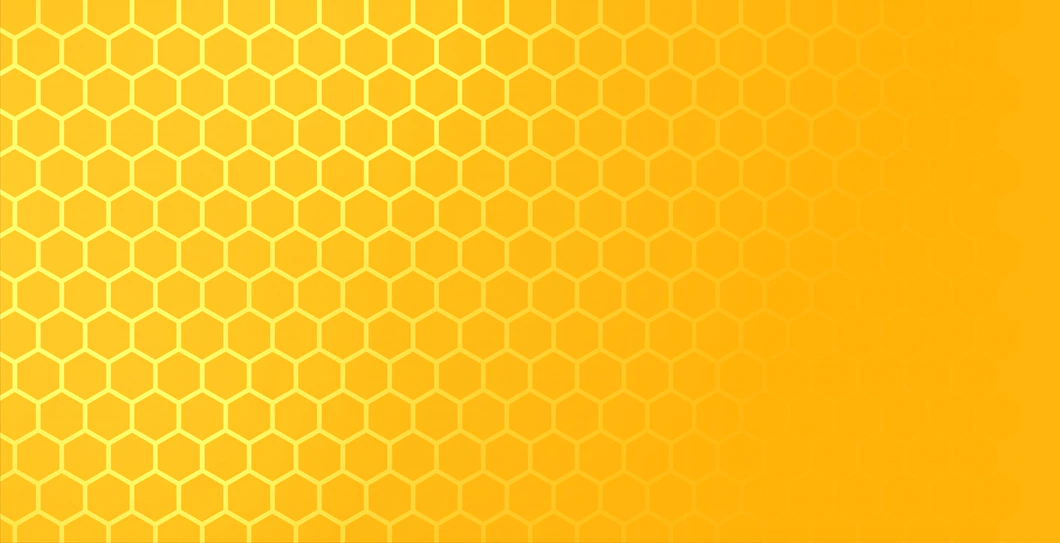 Yellow Hexagonal Honeycomb Mesh Pattern With Text Space 1017 26292