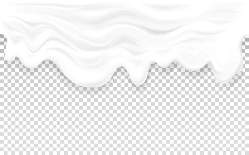 Yogurt flowing illustration of 3d milk or sour cream liquid wave Free Vector