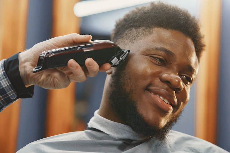 Young African American Man Visiting Barbershop 1157 47699