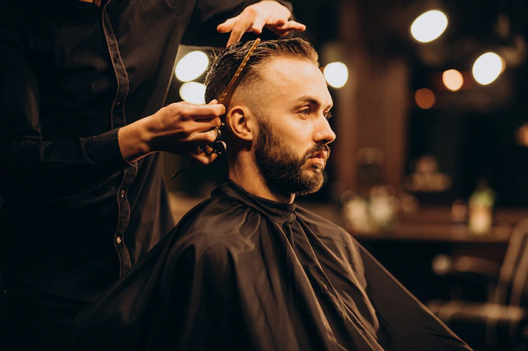 Young Man Barbershop Trimming Hair 1303 26254