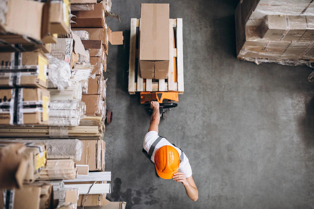 Young Man Working Warehouse With Boxes 1303 16617