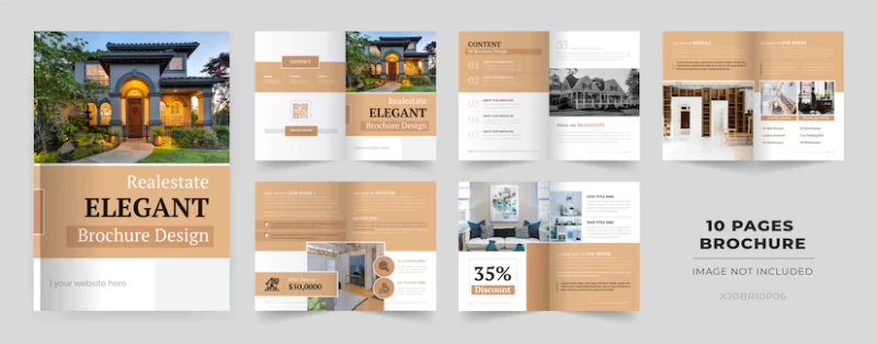 10 pages brochure template Free Vector