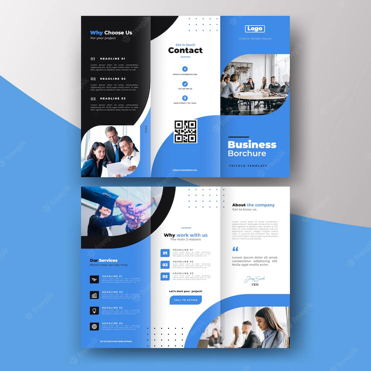 Abstract Trifold Brochure Template Concept 52683 38607