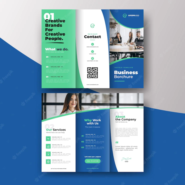 Abstract Trifold Brochure Template Concept 52683 38608