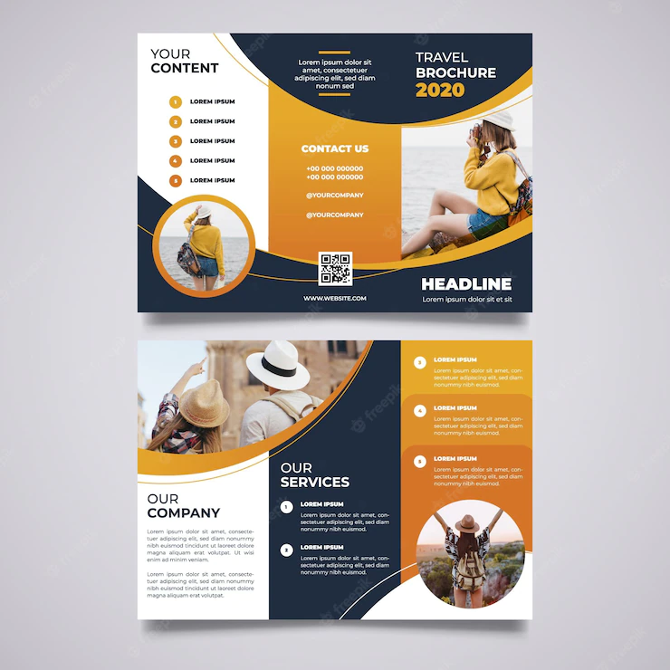 Abstract Trifold Brochure Template With Image 52683 39688