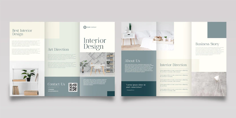 Abstract Trifold Brochure Template With Photo 52683 38769