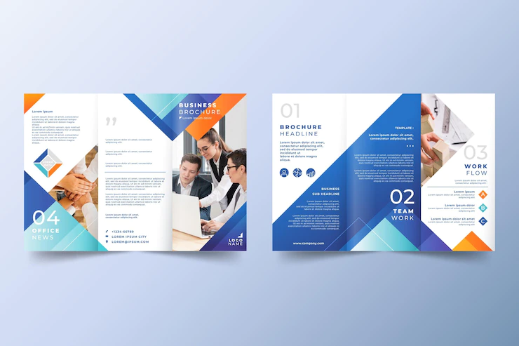 Abstract Trifold Brochure Template With Photo 52683 40126