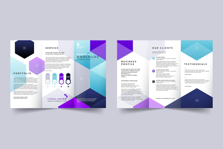 Abstract Trifold Brochure Template With Photo 52683 40129